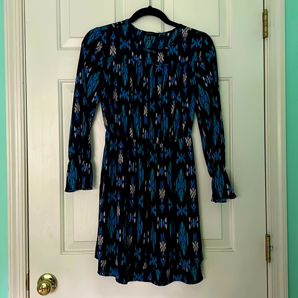 Navy blue long sleeved dress
